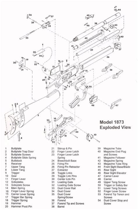 Afbeeldingsresultaten voor Winchester Model 12 Exploded-View