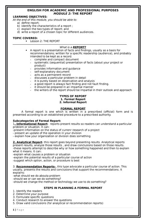 Image result for Written Report Module