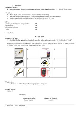Image result for Grade 9 Computer Hand Tools