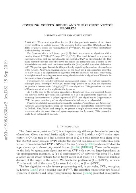 Image result for Closest Vector Problem