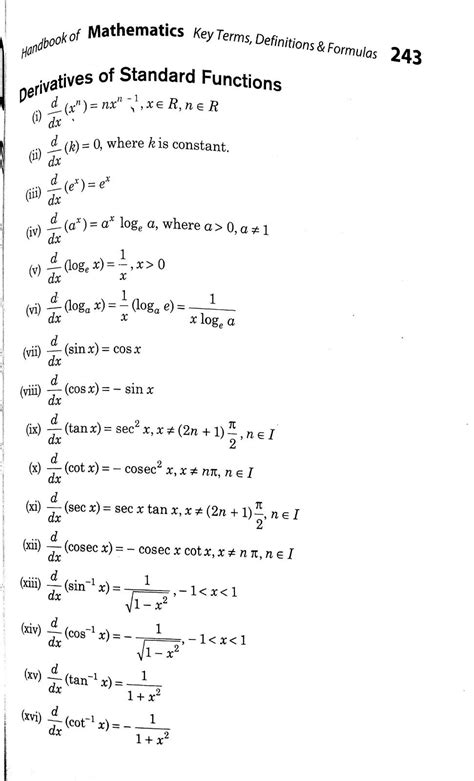 Toradh íomhá ar All Differentiation Formulas