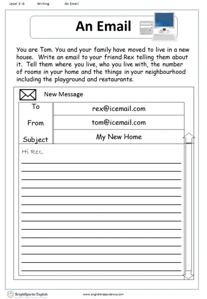 Image result for Email Writing ESL Worksheets