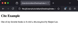 Toradh íomhá ar HTML Citation Tag