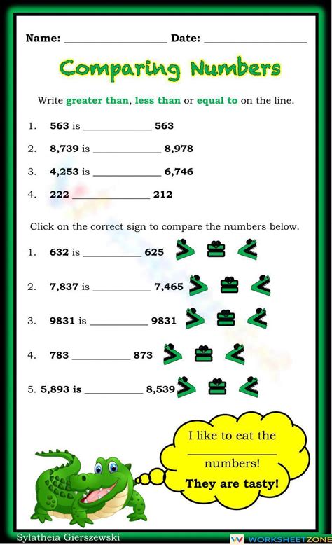 Image result for Comparing Numbers Grade 6