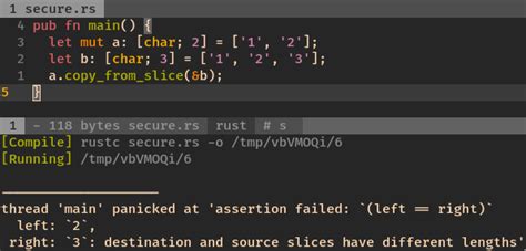 Toradh íomhá ar Rust Language Safe Mode