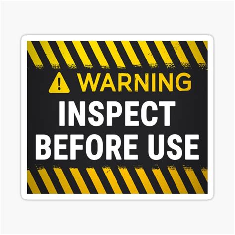 Toradh íomhá ar Visually Inspect Before Use Stickers