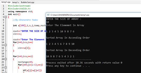 Image result for C Programming Bubble Sorting