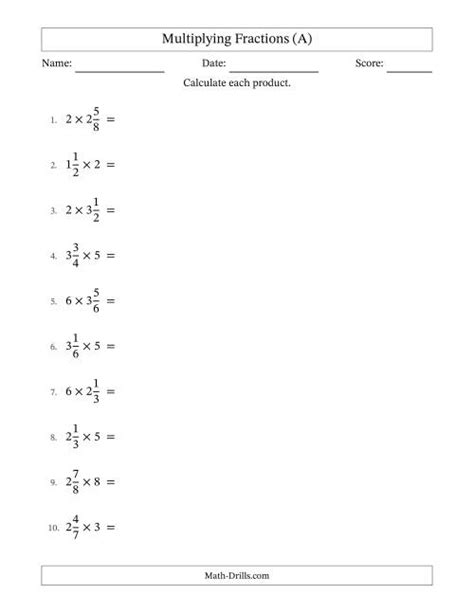 Image result for Multiplying Whole Numbers Worksheet