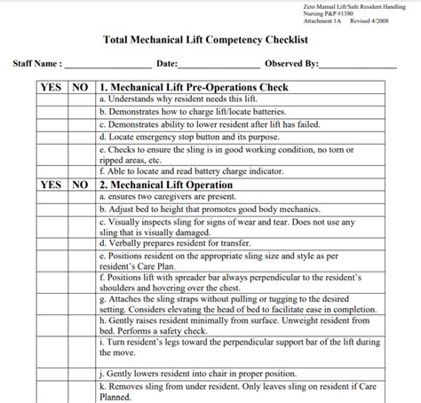 Toradh íomhá ar Employee Competency Checklist