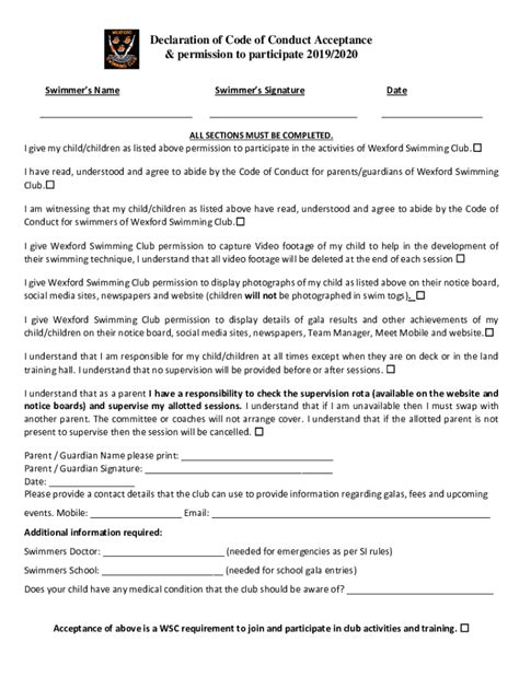 Image result for Code of Conduct Acceptance Form