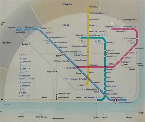 Image result for Lisbon Portugal Metro System Map