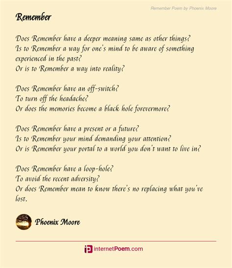 Image result for Remember What You Must Do Poem