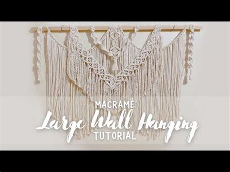 Large Boho Macrame Wall Hanging Tutorial に対する画像結果