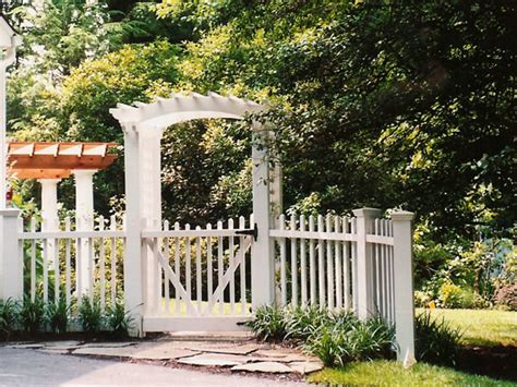 Image result for Picket Fence Gate Arbor