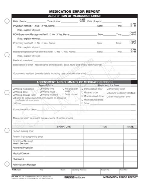 Image result for Printable Medication Error Reporting Form