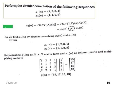 Image result for Formula of Circular Convolution
