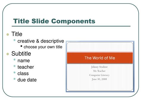 Image result for Descriptive Title Slide Example