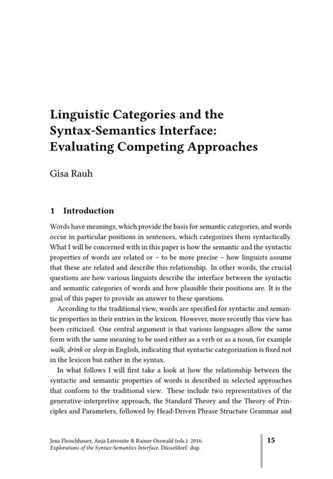 Image result for Syntax-Semantics Interface