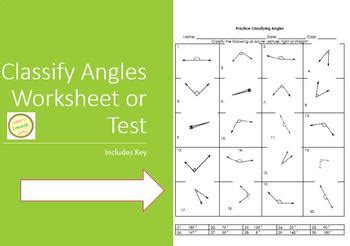 Image result for Classification of Angles Worksheet