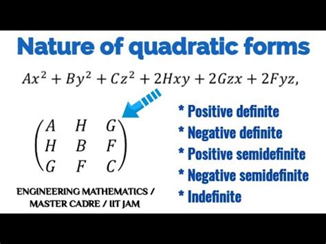 Toradh íomhá ar Quadratic Form Matrix Example