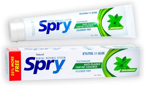 Amazon.com : Spry Xylitol Toothpaste 5oz, Fluoride Free Toothpaste ...