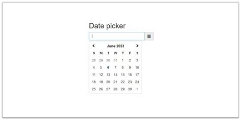 Bootstrap Datetimepicker に対する画像結果