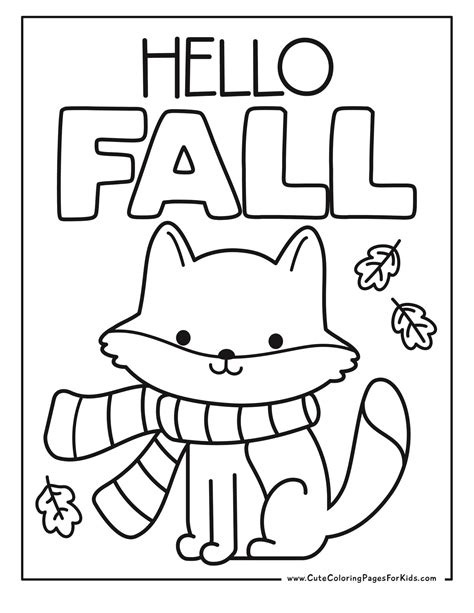 Toradh íomhá ar Fall Coloring Pages PDF