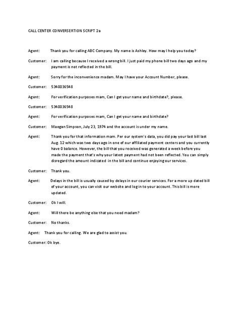 Toradh íomhá ar Call Center Script for Wrong Number