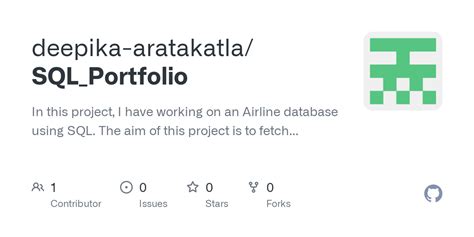 Image result for SQL Portfolio Projects GitHub