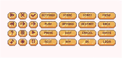 Image result for Pixelated Menu Button