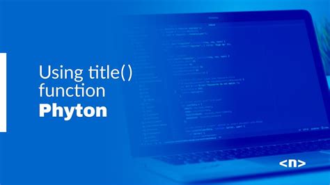 Toradh íomhá ar Title Operator in Python