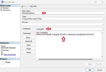 SQL Server Jobs に対する画像結果