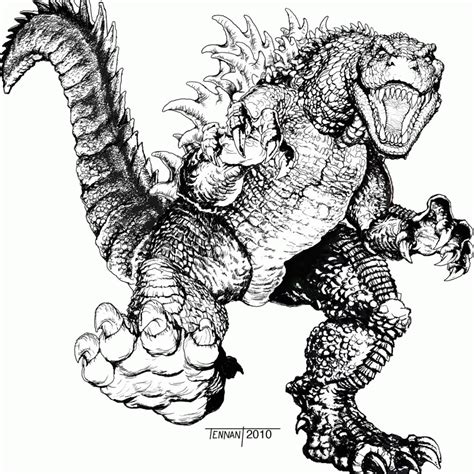 Godzilla Coloring Pages Printable に対する画像結果