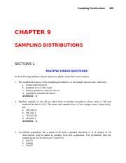 Image result for Chapter 9 Sampling Distributions