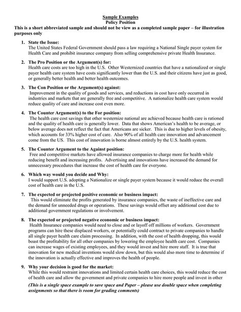 Position Policy Paper Example എന്നതിനുള്ള ഇമേജ് ഫലം