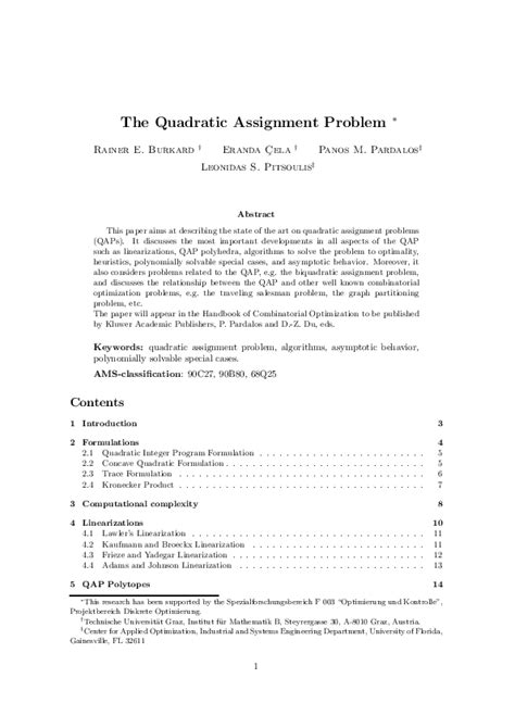 Image result for Quadratic Assignment Problem