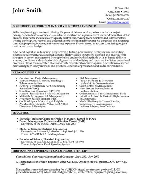 Résultat d’images pour Project Engineer Resume