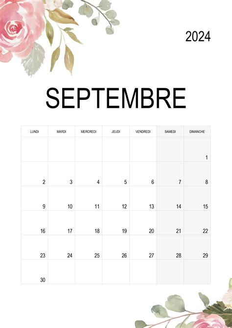 Calendrier. Septembre 2024 എന്നതിനുള്ള ഇമേജ് ഫലം