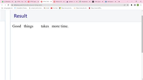 Image result for How to Add Space in HTML