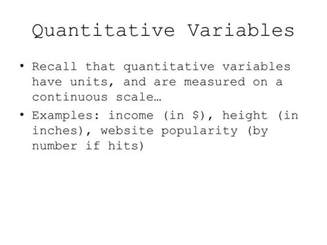 Quantitative Variables Examples に対する画像結果