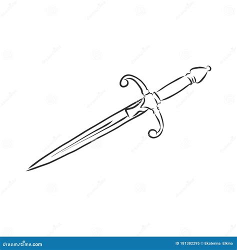 نتيجة الصورة لـ Simple Small Dagger Drawing