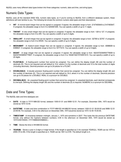 Image result for Data Type in MySQL String Data Type