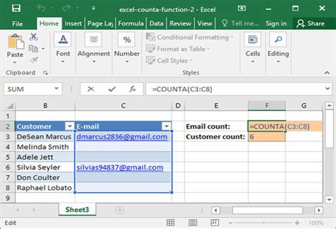 Image result for Counta Formula Excel