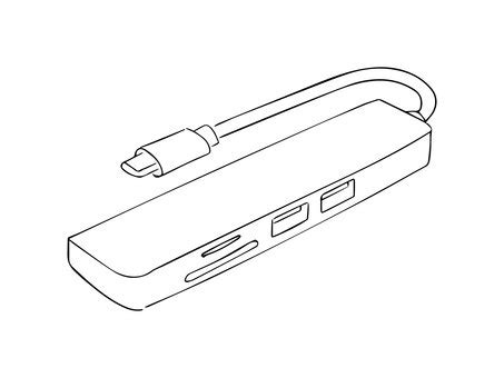 Toradh íomhá ar USB Hub Clip Art