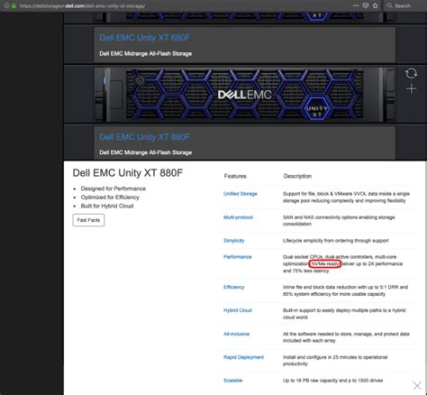Toradh íomhá ar EMC Unity XT Sp