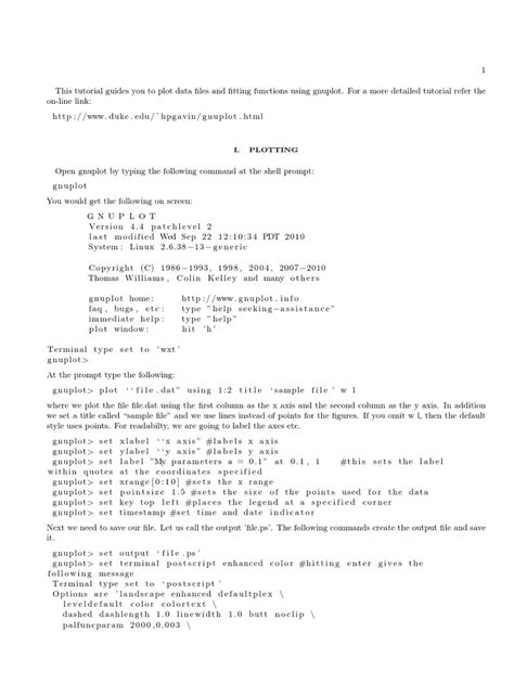 Image result for Gnuplot Tutorial with Program