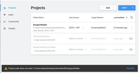 Unity Hub Unable to Create Project に対する画像結果