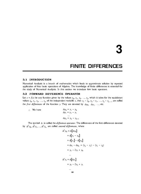 Image result for Finite Differences Numerical Analysis