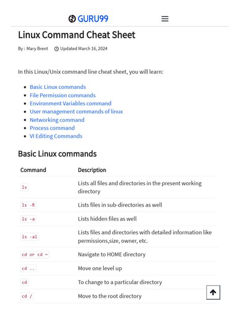 Linux Commands Cheat Sheet PDF Download に対する画像結果