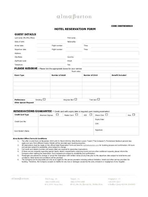 Hotel Reservation Form に対する画像結果